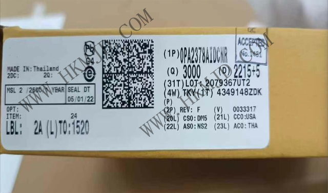 供應運算放大器——OPA2378AIDCNR 雙通道、低噪聲、900kHz、RRIO、精密運算放大器