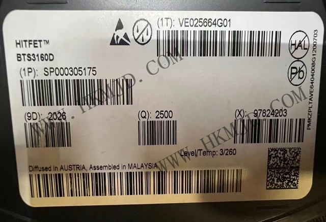 供應(yīng) 英飛凌 BTS3160D 單通道智能低側(cè)功率開關(guān)，帶保護功能