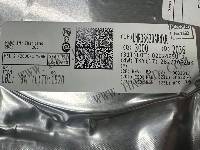 德州儀器 LMR33620ARNXR 同步降壓轉(zhuǎn)換器 | 超低 EMI，寬輸入電壓，2A 輸出