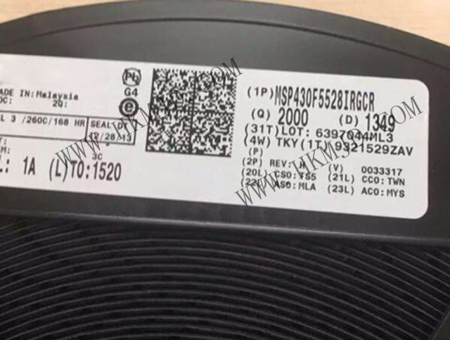 【TI 16位微控制器】MSP430F5528IRGCR：25MHz、128KB 閃存、8KB SRAM（MCU）