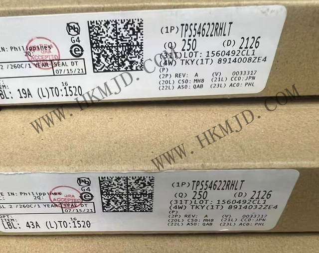 現(xiàn)貨供應(yīng)TI TPS54622RHLT 同步 SWIFT? 降壓轉(zhuǎn)換器，采用 VQFN 封裝