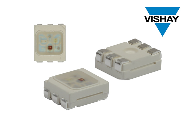 Vishay推出用于車內(nèi)照明、RGB顯示屏和背光的新款三色LED