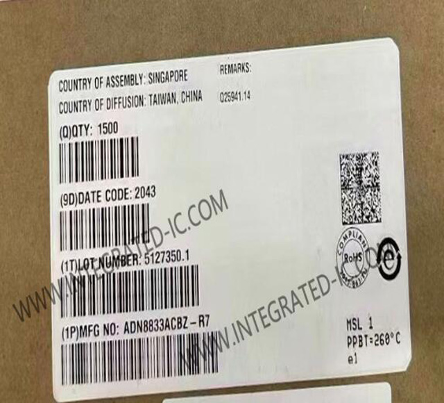 [供應(yīng)原裝] ADI ADN8833ACBZ 1A，熱電冷卻器(TEC)驅(qū)動(dòng)器