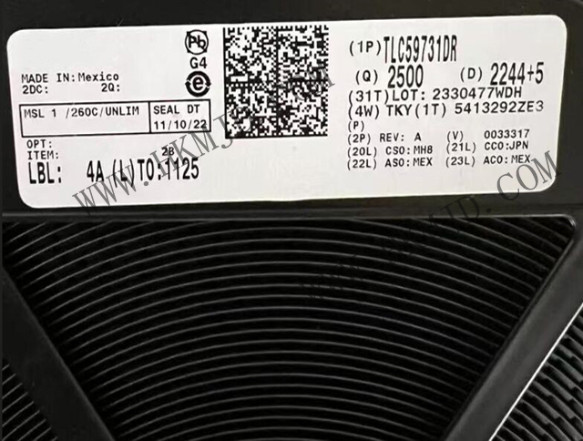 TI TLC59731DR 3通道8位PWM LED驅(qū)動(dòng)器，支持單線接口