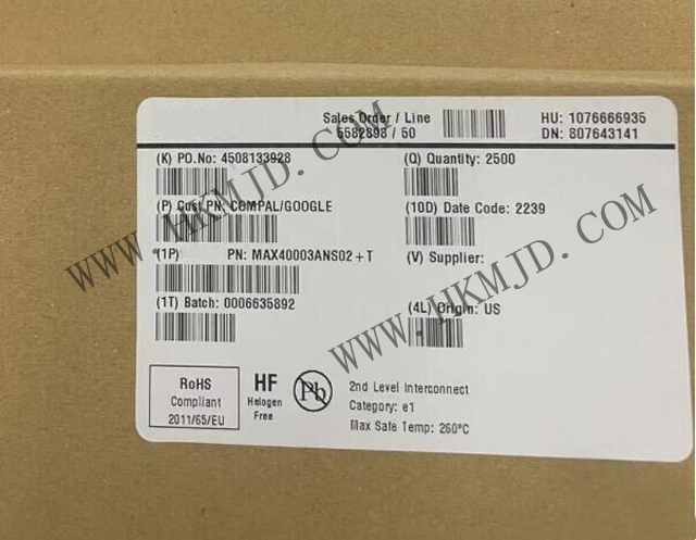 Maxim MAX40003ANS02 600nA 納米功耗 4凸點(diǎn)模擬比較器