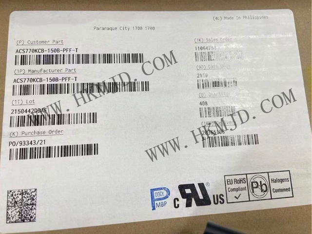 Allegro 電流傳感器 ACS770KCB-150B-PFF-T，明佳達(dá)電子原裝正品現(xiàn)貨供應(yīng)
