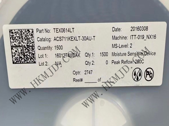 Allegro ACS711KEXLT-30AU 霍爾效應(yīng)線性電流傳感器，帶過(guò)流故障輸出，適用于隔離應(yīng)用